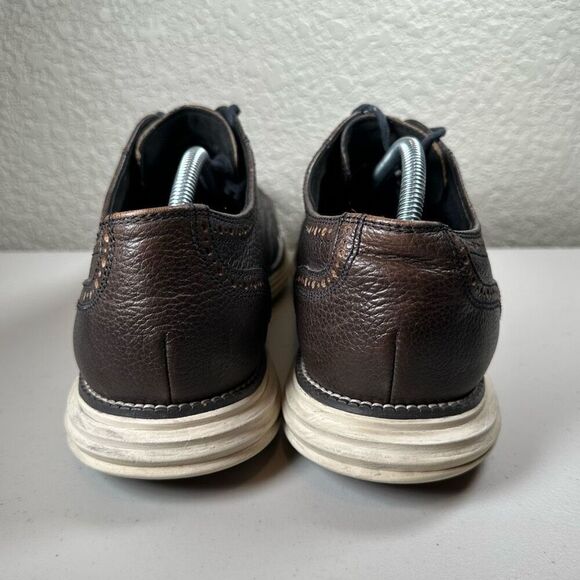 Cole Haan Mens 12 Original Grand Fashion Sneakers Brown Leather Lace Up Wingtip main image 7